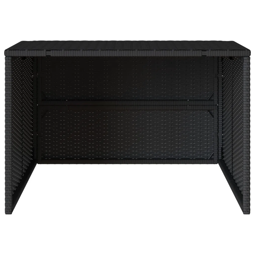 Gecheer Robot cortacésped Garaje Techo Carport Caseta Robot Cortacésped Toldo para Cortacésped Cochera para Robot Cortacésped 86x90x52/57 cm,Ratán sintético Negro