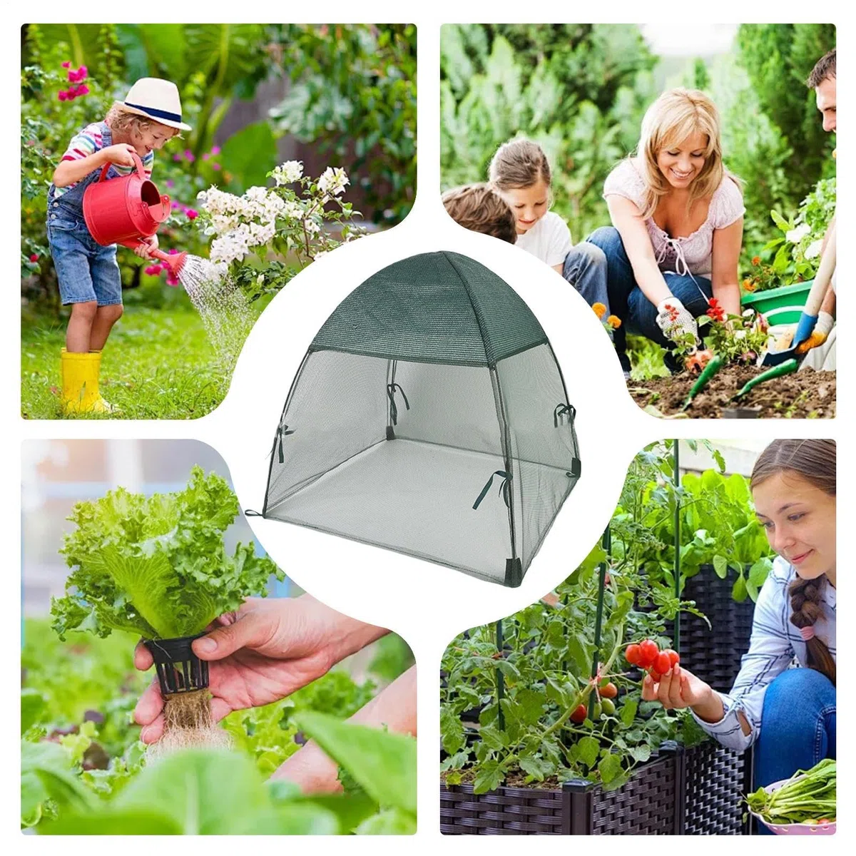 Mini invernadero al aire libre - Tienda de cultivo de tomate de tela de malla para terraza, jardín, patio | Refugio de plantas de jardín pequeño para verduras y flores | Invernadero resistente a la