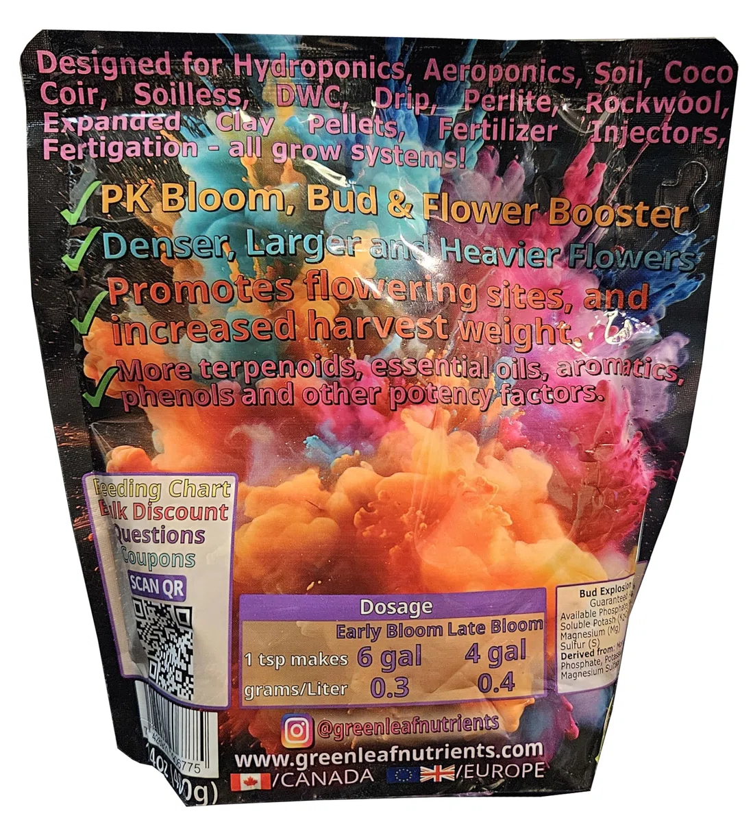 PK Bloom Budding Fruiting Flowering Terpene Booster - Bud Explosion - Makes 1500 Liters