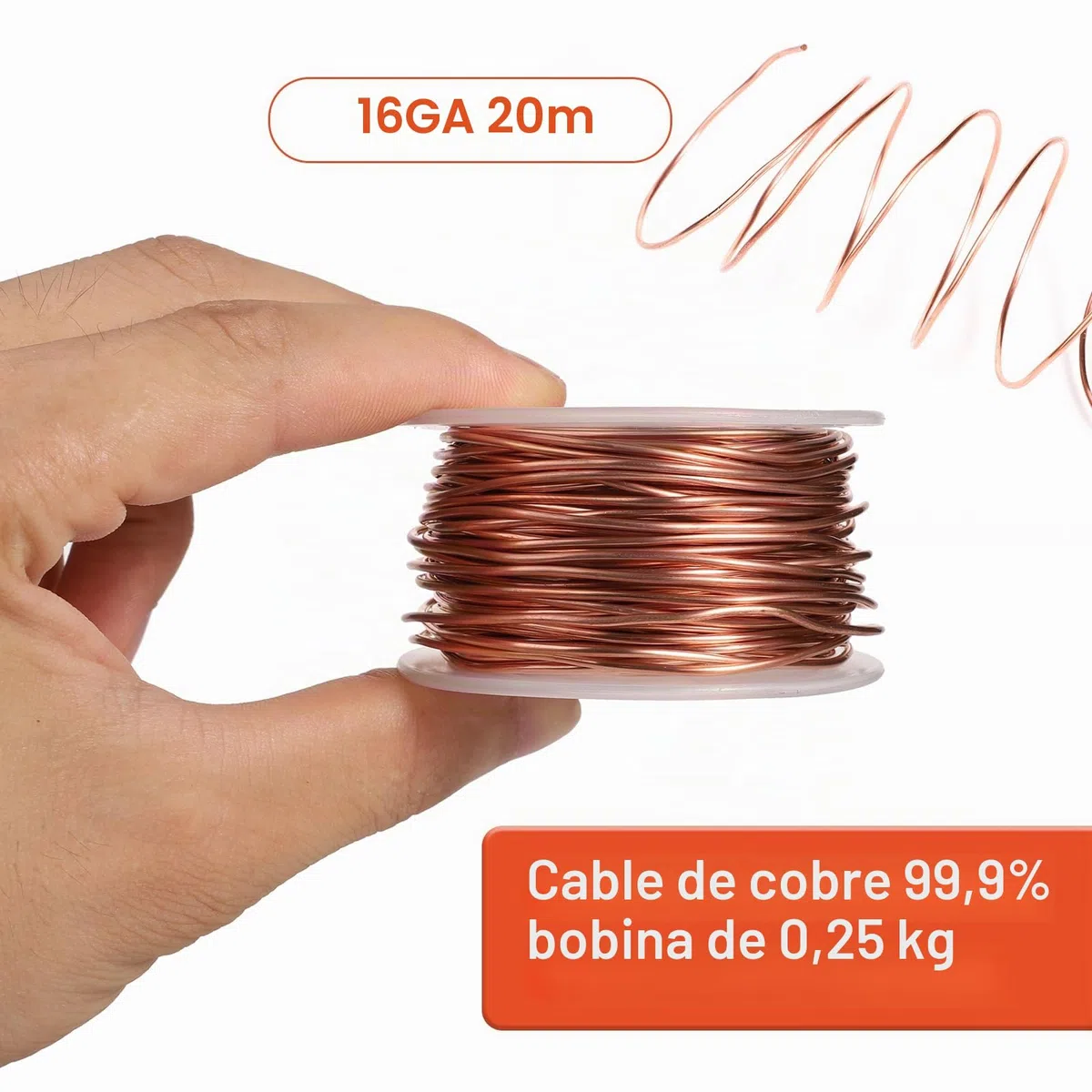 Antena de electrocultivo, alambre de cobre puro 99.9%, calibre 16, 65 pies para jardinería y crecimiento de plantas