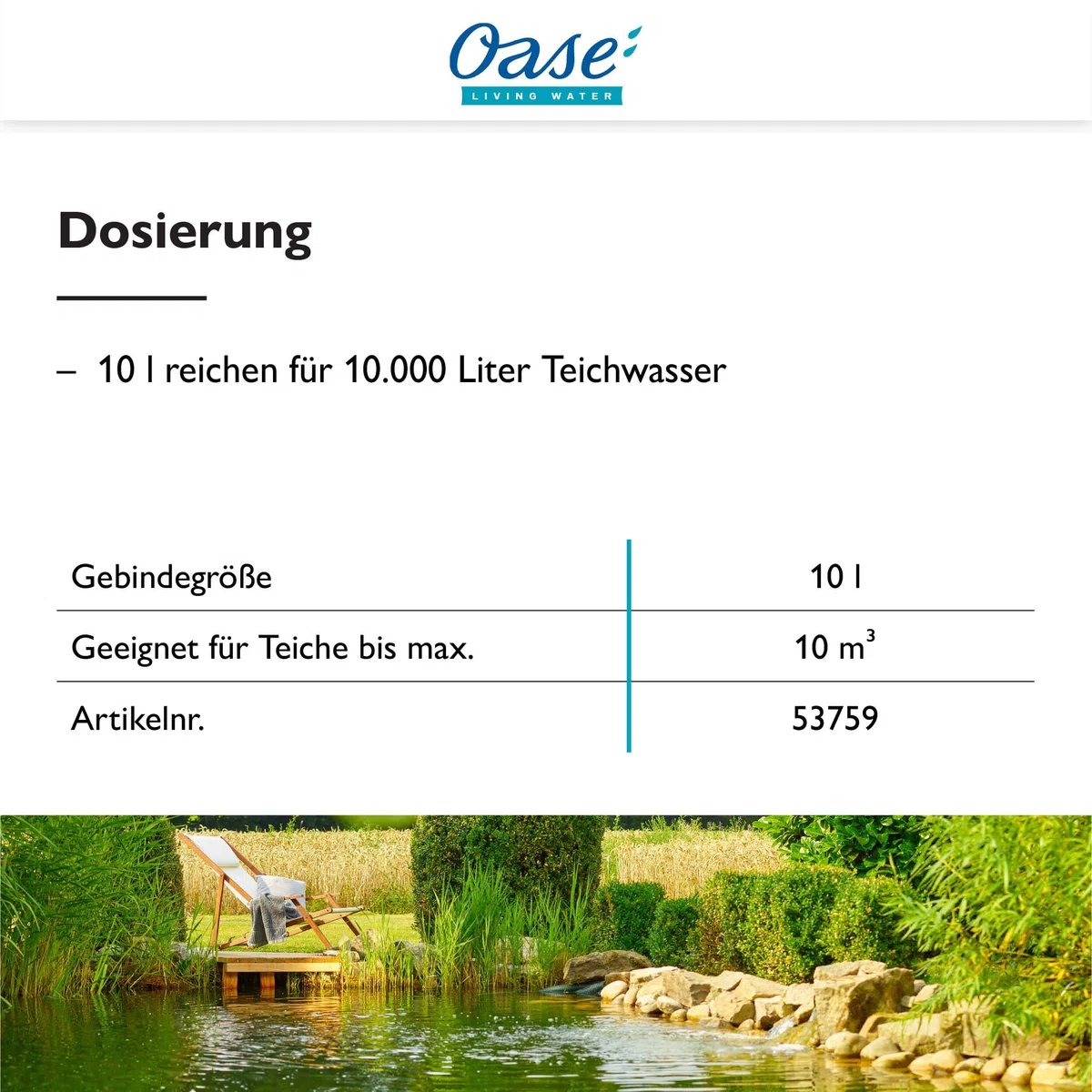 OASE AquaActiv AquaHumin 53759 - Turba especial para estanques, 10 l