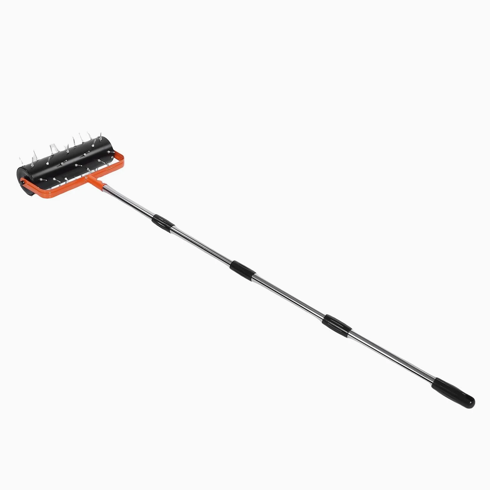 Alomejor Aireador de Césped Rodante de Acero Eficiente, 42 Púas, Ajustable, Jardín, Patio, para Jardinería Doméstica