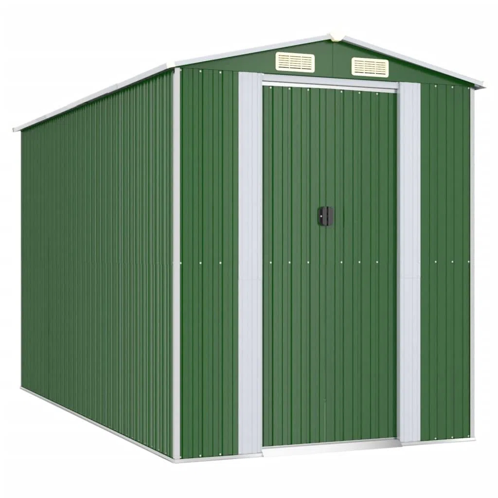 Caseta para electrodomésticos, 192 x 357 x 223 cm, acero galvanizado, color verde