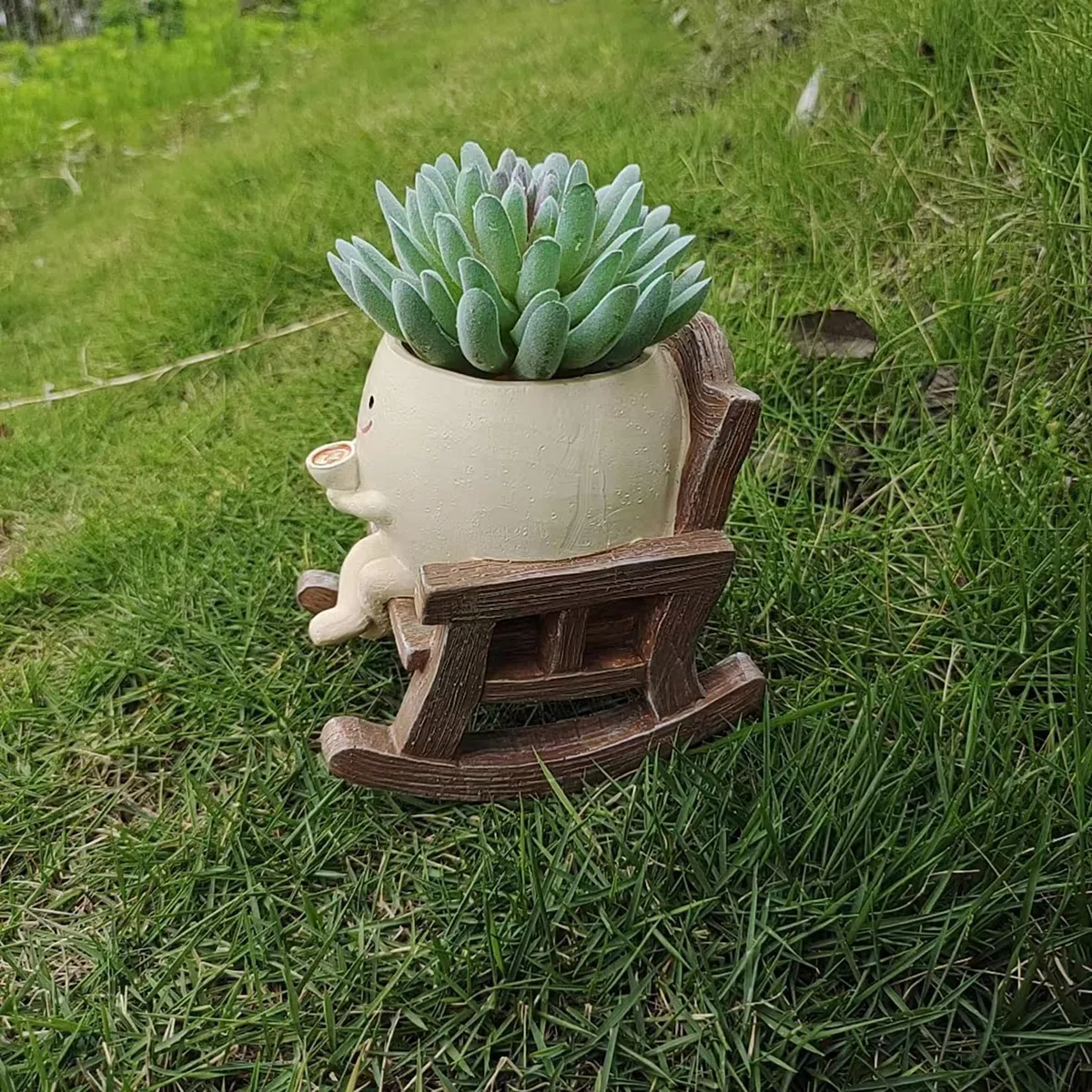 Macetas de Cara Sonriente Macetero Caras Sonrientes con Agujeros de Drenaje Maceta Portátil para Suculentas para Hogar Jardín Terraza (03)