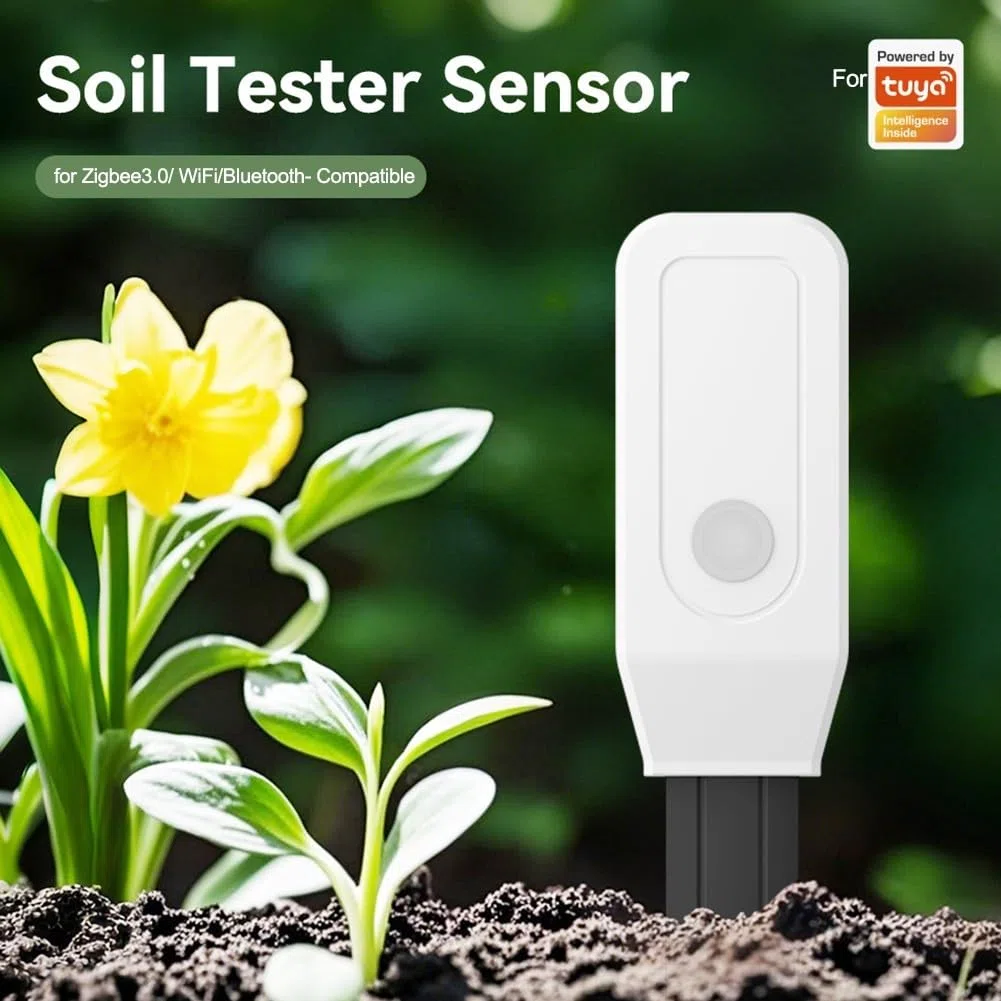 Medidor de humedad del suelo, higrómetro WiFi, sensor de humedad, para patio, granja, jardín, plantas de césped interior y exterior, 18 x 3,5 x 2,4 cm (para Zig-bee)