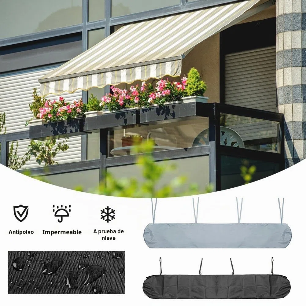 Cubierta impermeable de repuesto para toldo de patio, protección solar, a prueba de polvo, bolsa de almacenamiento con cuerda para jardín al aire libre