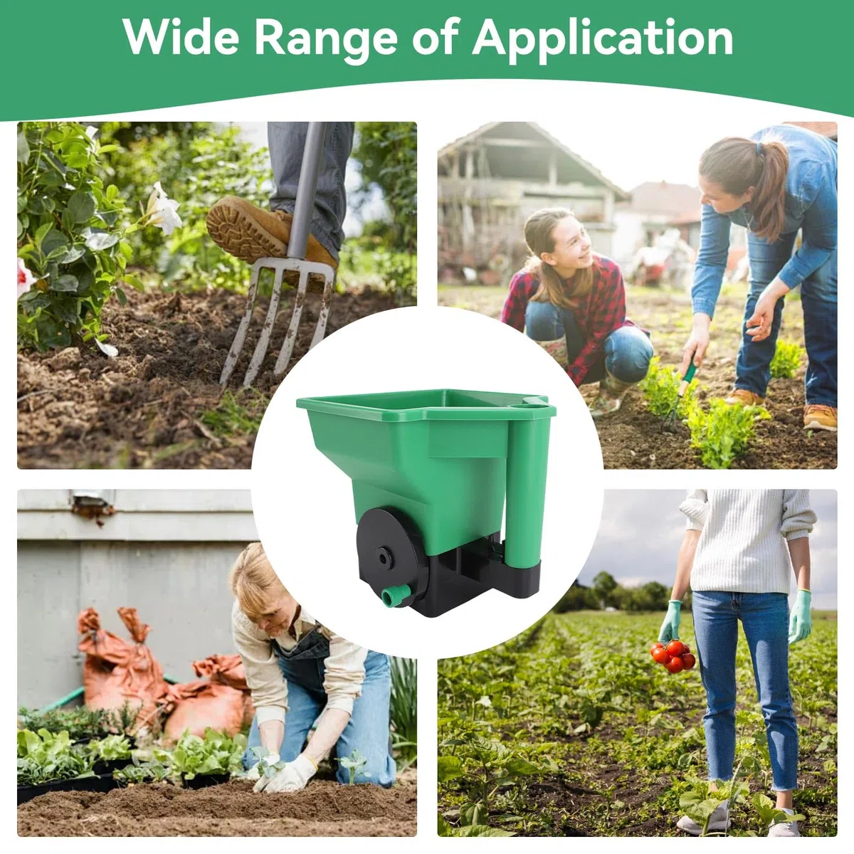 Diferteador De Césped Manual, 3L Small Labor Saving Broadcast Manual Manual Fertilizer Aplicador Sembradora Manual Esparcidor Universal Esparcidor De Abono Y Semillas Huerto Para Salt Garden Yard