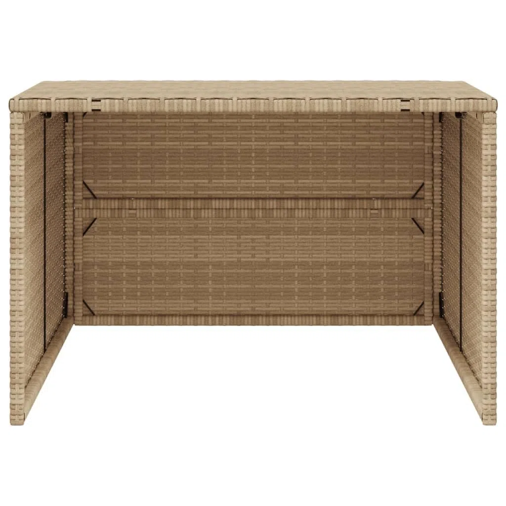 INLIFE Garaje para robot cortacésped, color beige, 86 x 90 x 52/57 cm, de ratán sintético, para casa y jardín, césped y jardín (8,6 kg)