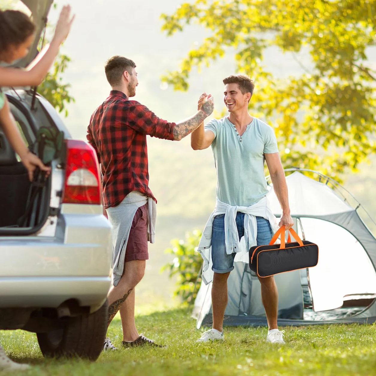 Bolsa de Herramientas para Barbacoa para Accesorios de Barbacoa, Bolsa de Almacenamiento portátil para Camping al Aire Libre y pícnic, espaciosa Bolsa Oxford con diseño Simple y Elegante