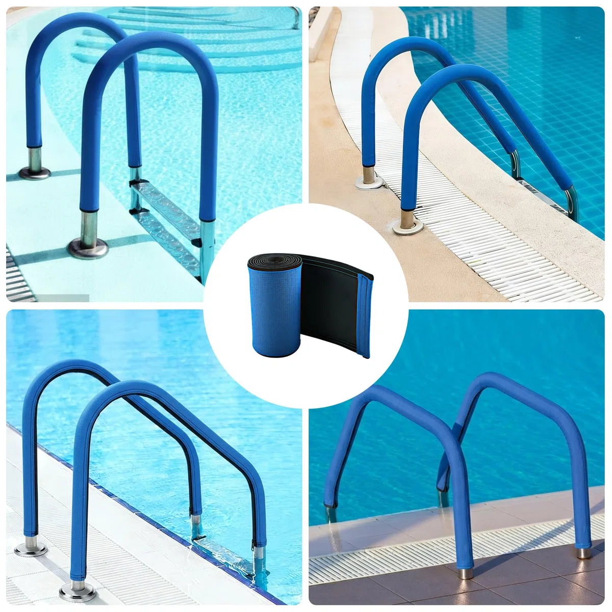Funda Pasamanos Piscina con Cremallera 180cm, Cubierta Pasamanos Piscina, Cubierta Protector Barandilla Piscinas, Cubiertas de Seguridad para Piscinas, para Parques Acuáticos y Spas