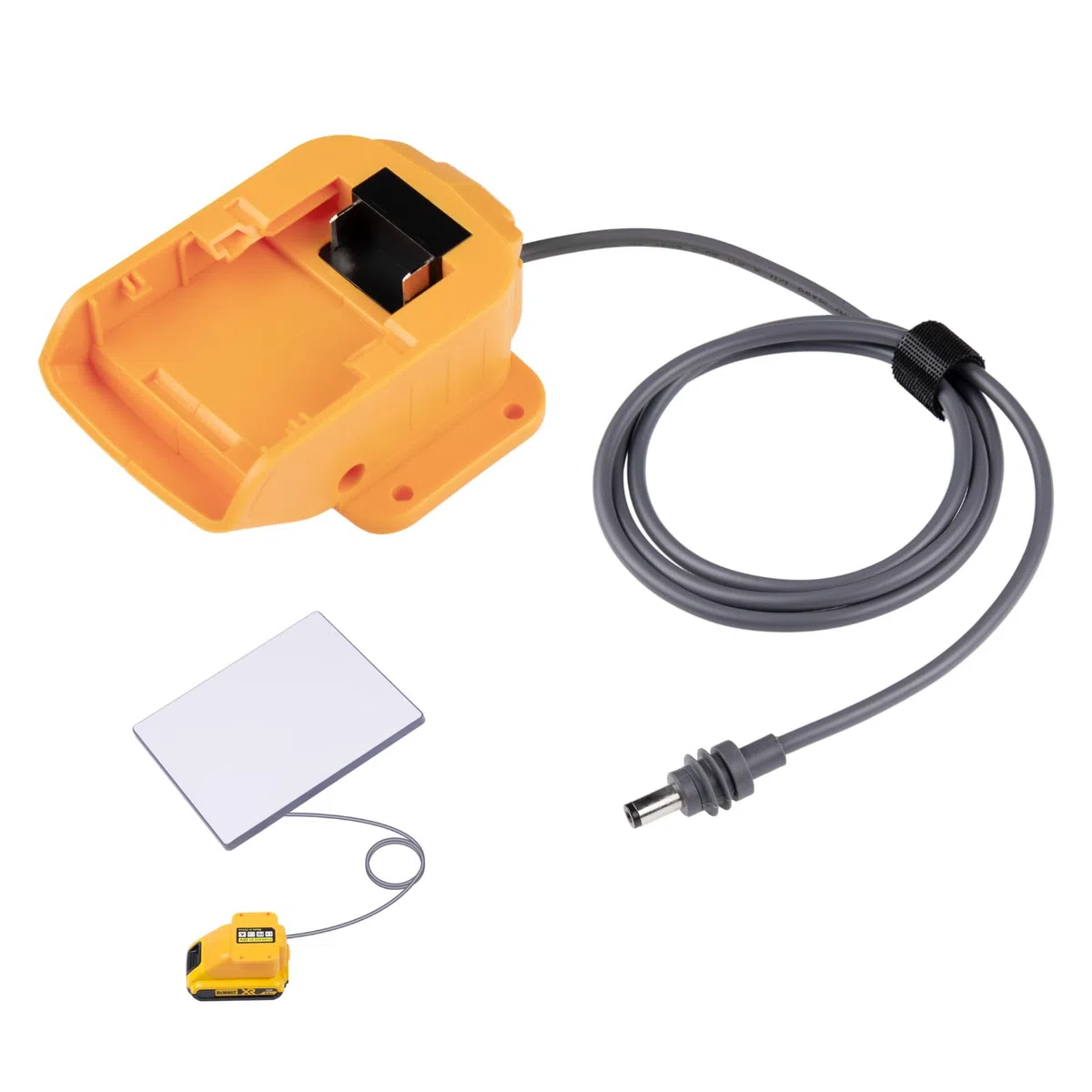 Cargador alimentado por batería para Starlink Mini compatible con baterías DeWalt, salida de 60 W, 20 V/3 A, conector de barril CC impermeable, ligero y portátil para uso en exteriores y de