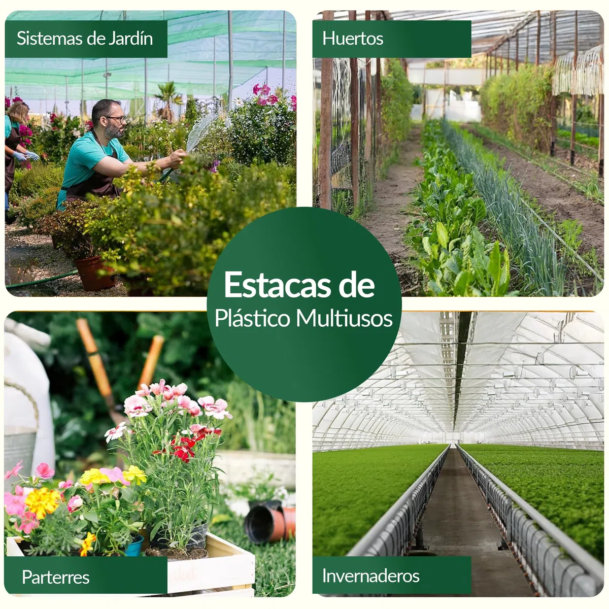GARDENIX® 100 Pieza Anclajes AquaPIN para Manguera de riego para jardín