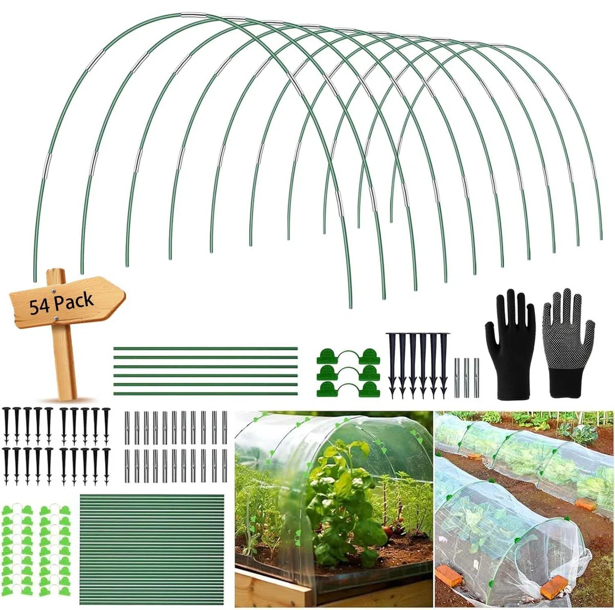 Arcos para Invernadero,Garden Aros de Invernadero,Túnel para Plantas,Túnel Invernadero,Aros Invernadero Tunel,Neumáticos de Invernadero,Arcos de Túnel para Bancal Elevada