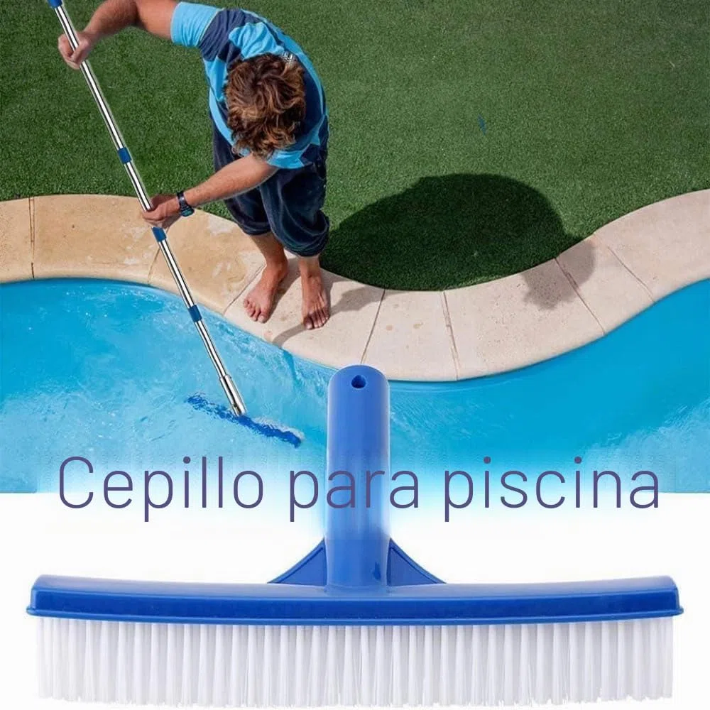 Red Piscina Limpieza con Palo, Red Piscina Malla Fina con Cepillo Piscina, Kit Limpieza Piscina, Recogedor Hojas Piscina, Limpia Piscinas Recoge Hojas, para Piscina, Estanque, Fuente, SPA (187cm)