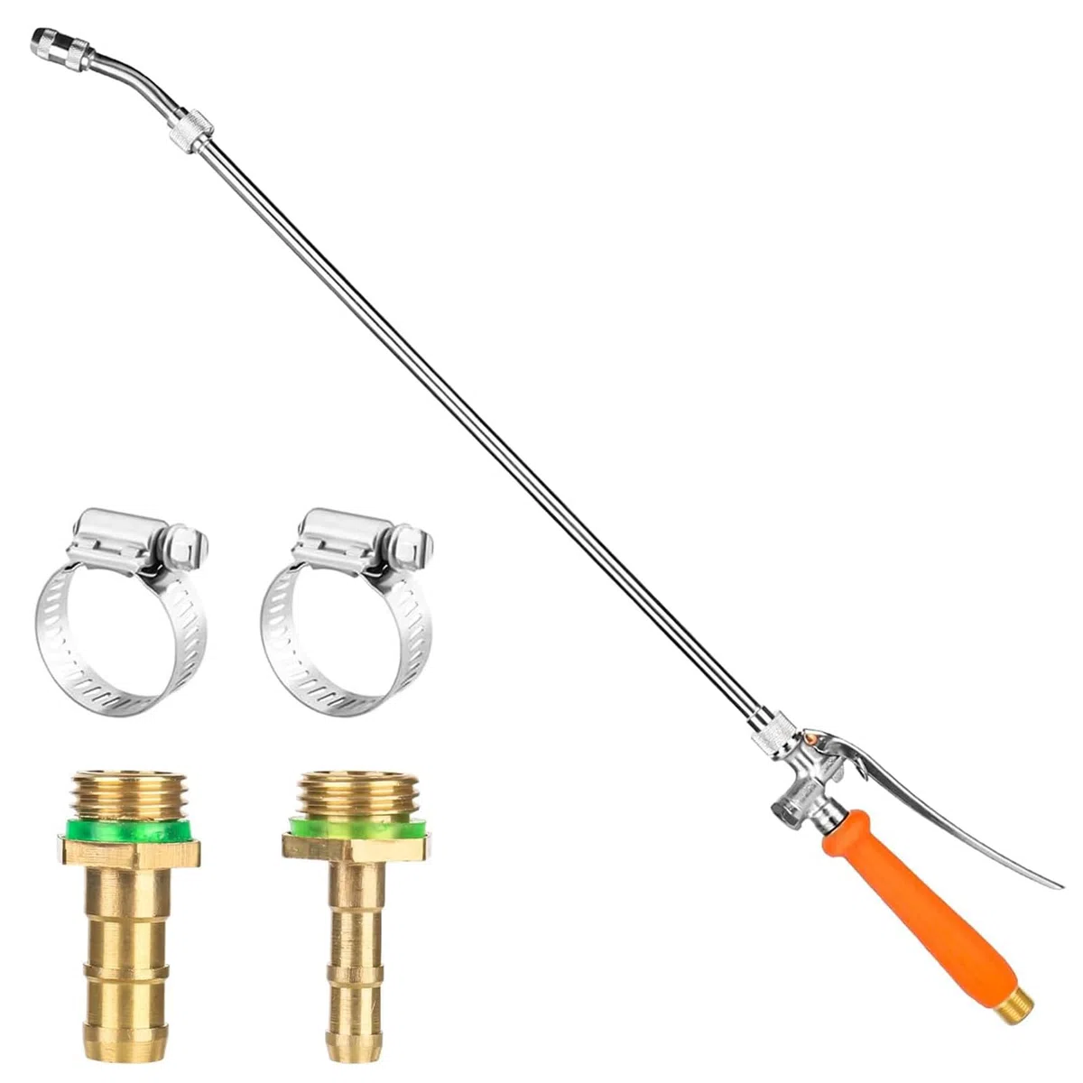 Varilla pulverizadora, lanza pulverizadora con boquilla, varilla universal ajustable 3/8 y 1/4 pulgadas de latón Barb repuesto, universal para alta presión