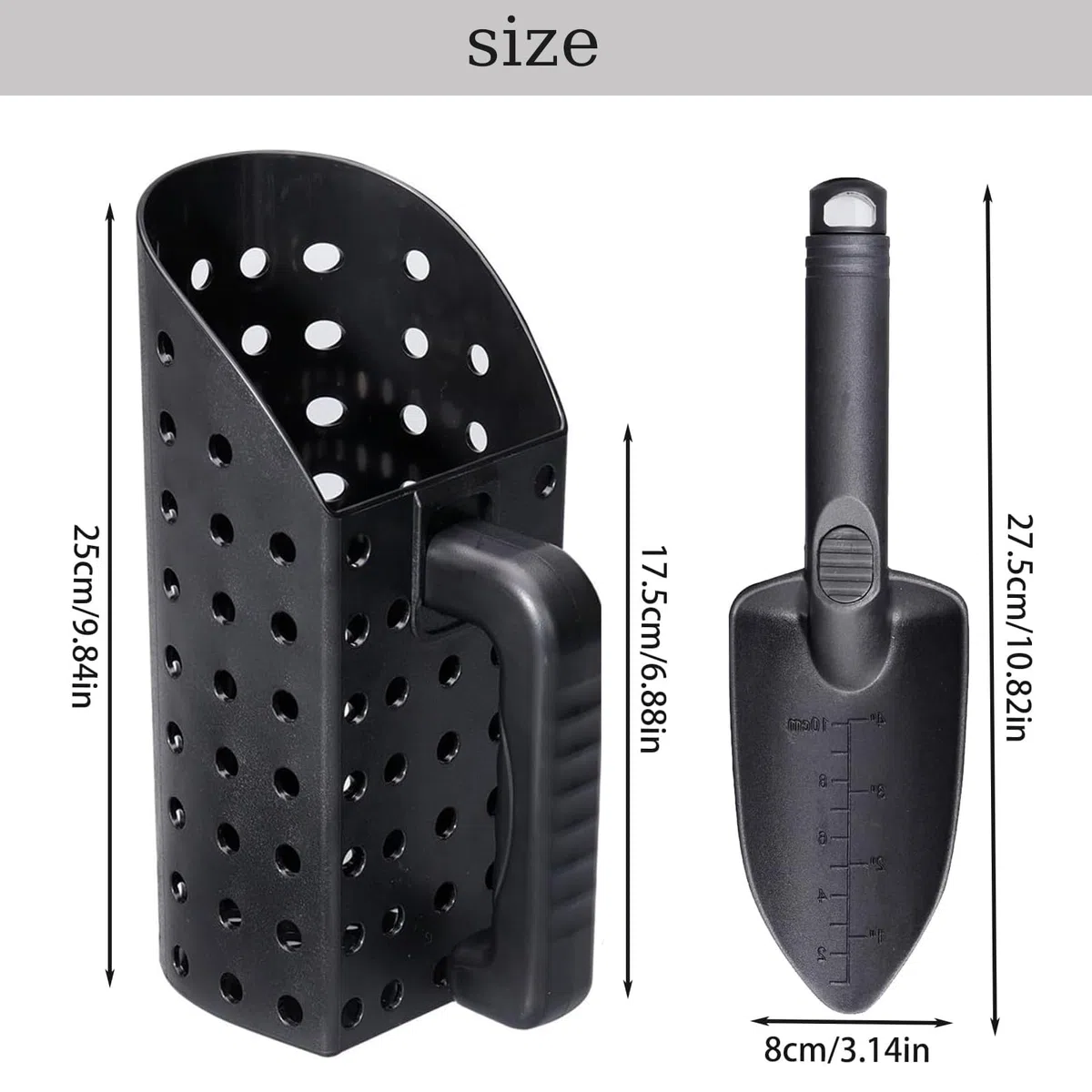 Detector de Metales Juego de Palas de Arena, Juego de Palas para la detección de Metales y jardinería, Accesorios para cavar en la Playa, Palas para la detección de Metales, cavar en la Playa