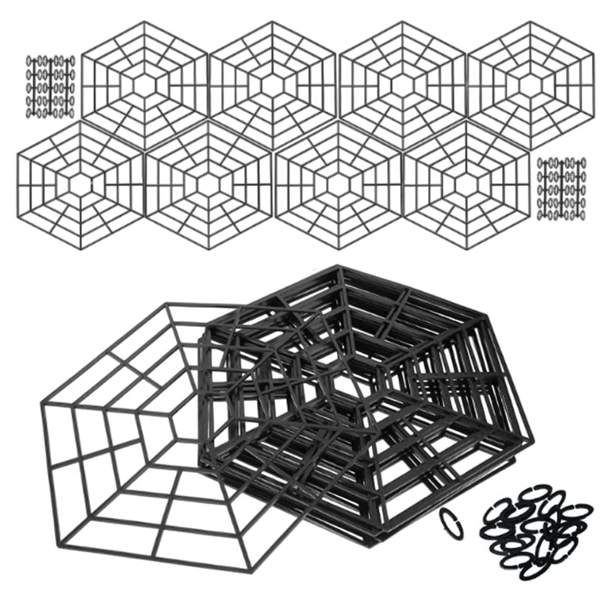 Red Flotante para Estanques,Malla Flotante Anti Pájaros Y Peces - Malla Hexagonal Resistente, Ahuyentador De Garzas Y Protección para Camarones contra Aves