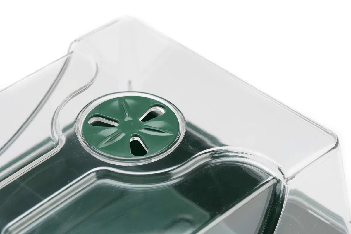 EarlyGrow MPL50031/P - Propagador Mediano con Tapa Resistente a roturas para germinación de Semillas y Crecimiento de Plantas, 38 x 24 x 18 cm, Color Verde