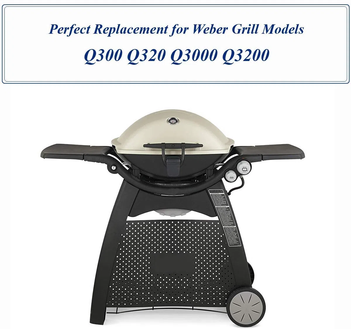 Quemador de Tubo de Piezas de Repuesto de Kit de reparación de Acero Inoxidable 60036, 80385 para Weber Q Series Q300, Q320, Q3000, Q3200, 404341, 57060001, 586002, 65032 Parrillas de Gas