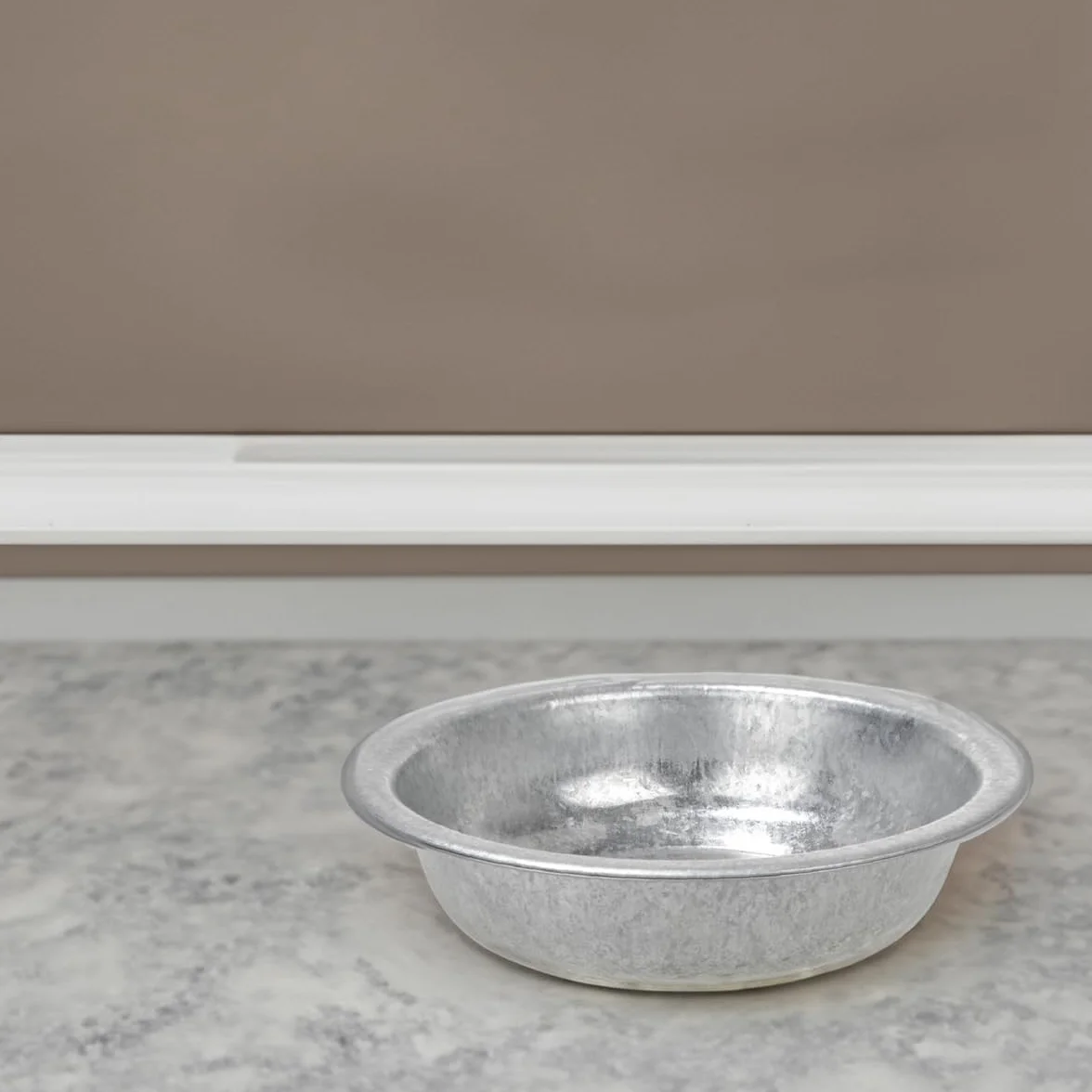 Maceta redonda de zinc como cuenco para flores y decoración de jardín - Gran bañera de metal de 50 cm para exteriores - Cuenco de zinc como fuente solar o maceta para exteriores