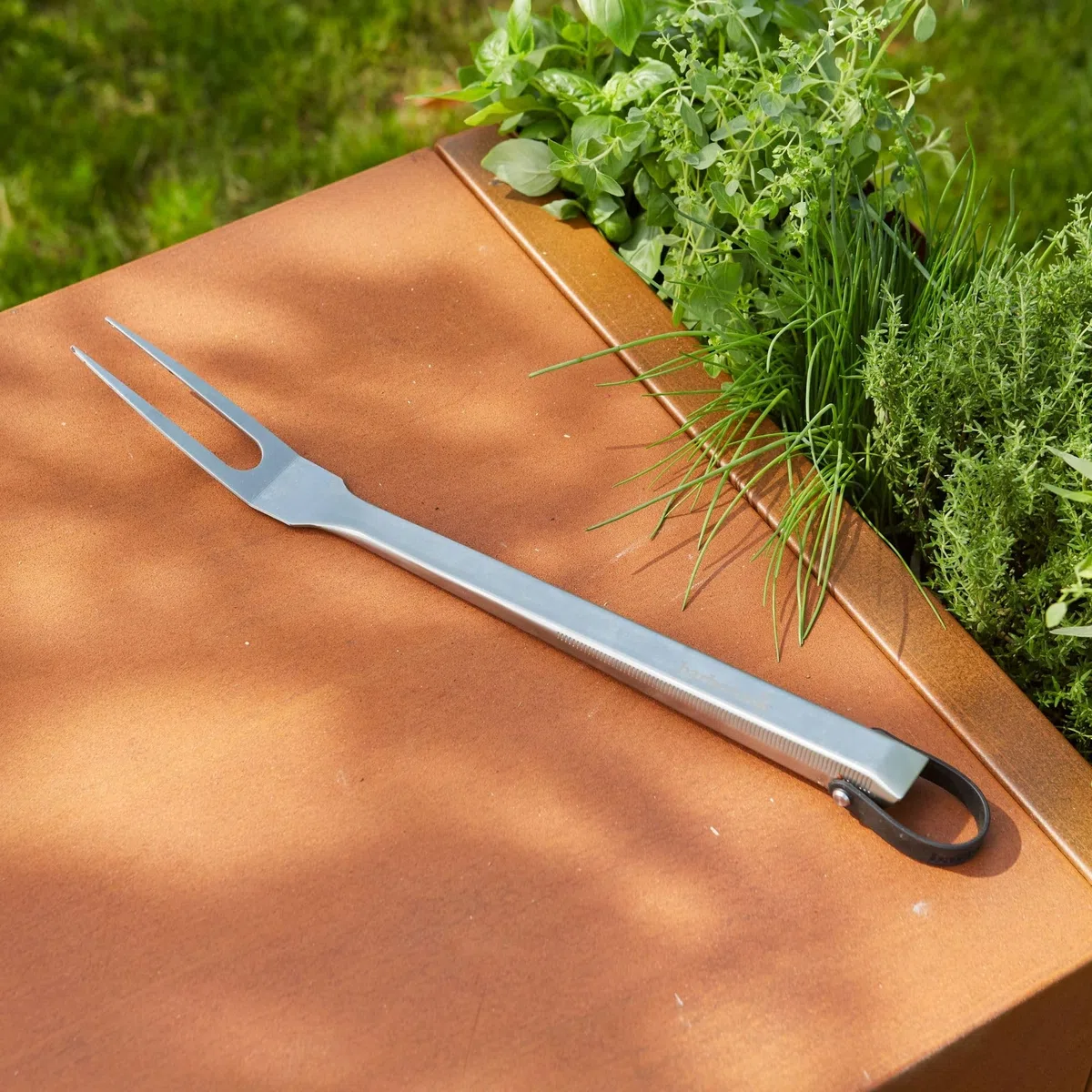 Barbecook Tenedor para Barbacoa Largo Premium, Utensilios Barbacoa, Acero Inoxidable, 42.5cm
