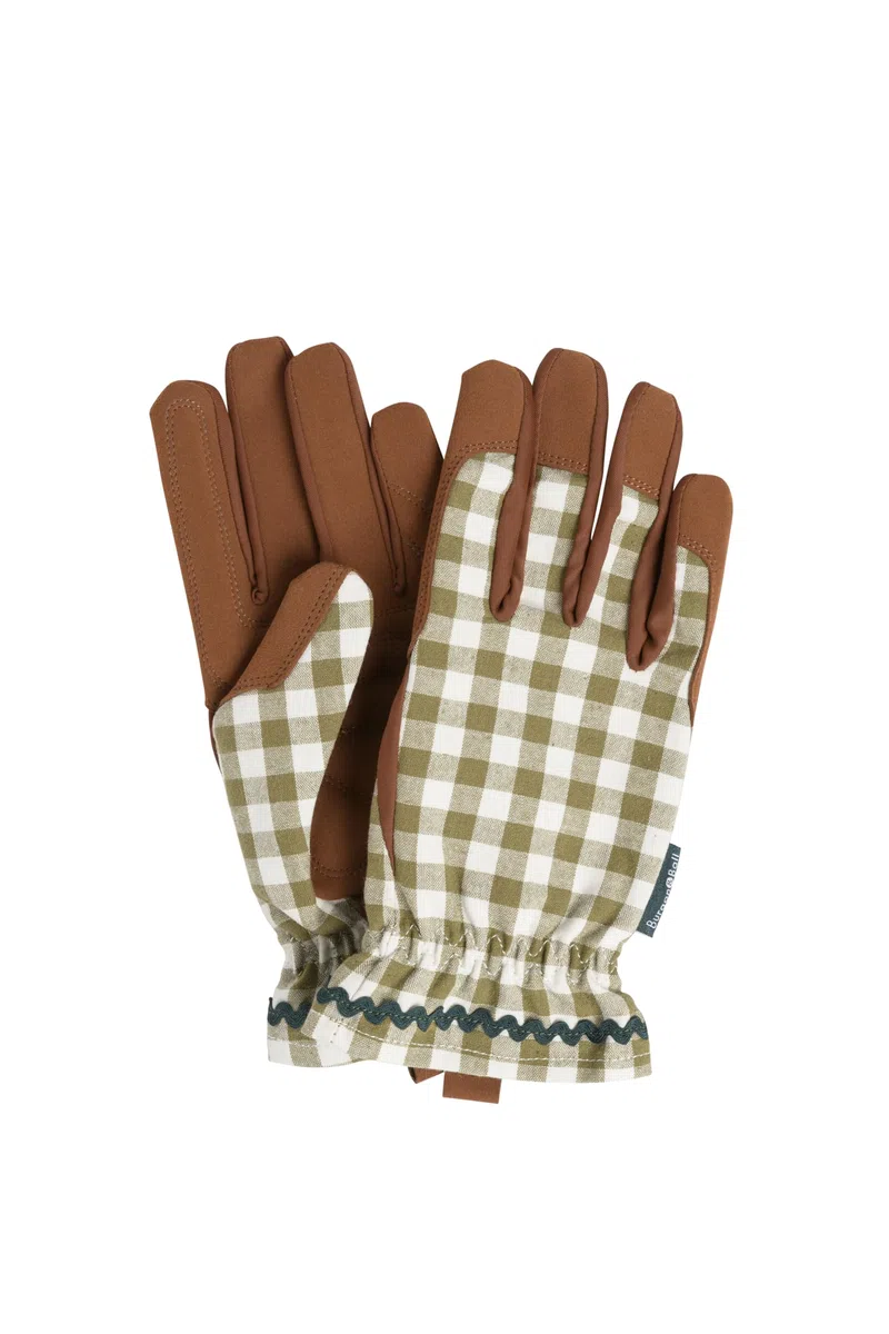 Burgon & Ball Guantes de colección Color - Olive Check