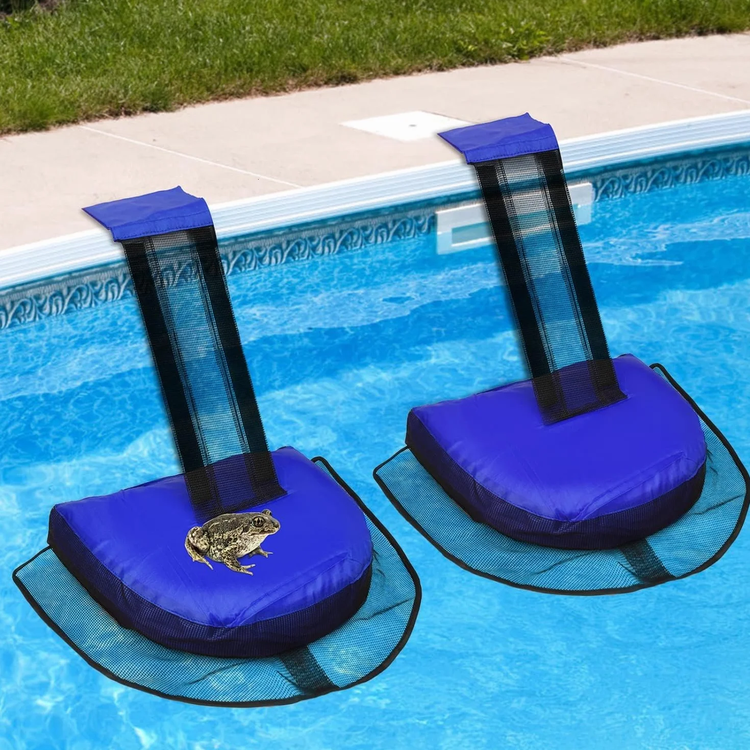 LATERN 2 Piezas Rampa de Escape para Animales, 45CM x 34CM Salvaanimales Flotante Almohadilla de Escalera de Escape Inflable para Salvar Ranas y Todos Animales Pequeños Que Ingresan Piscina