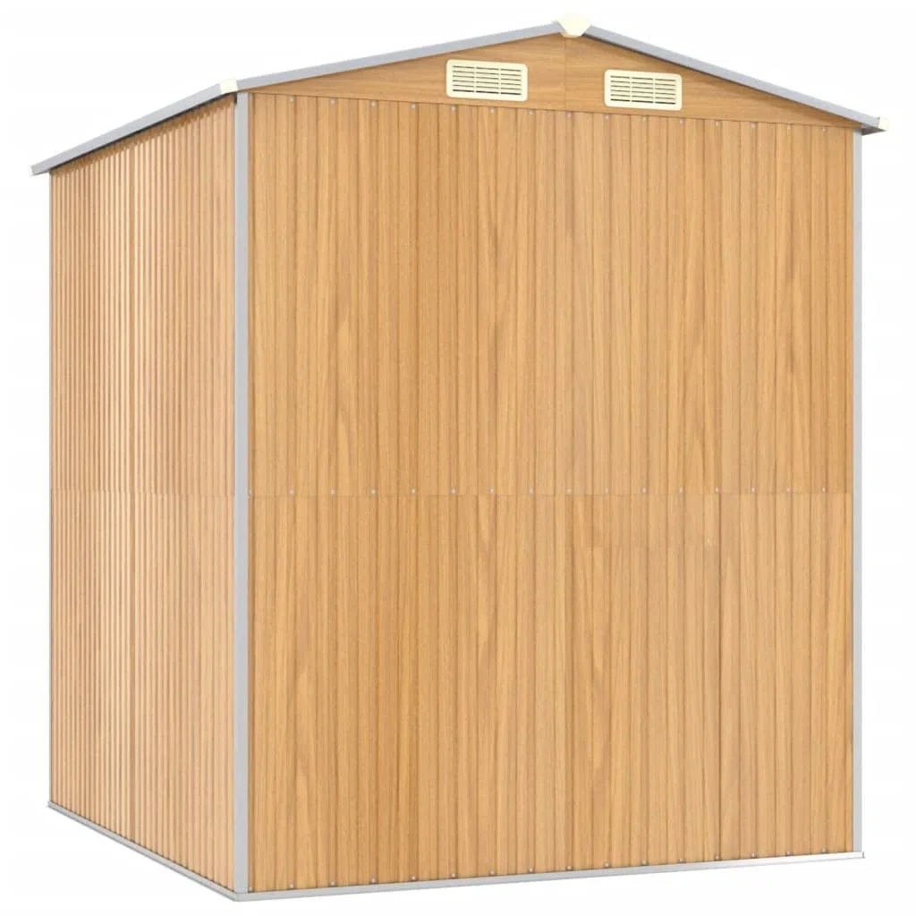 Caseta para electrodomésticos, 192 x 191 x 223 cm, acero galvanizado, color marrón claro