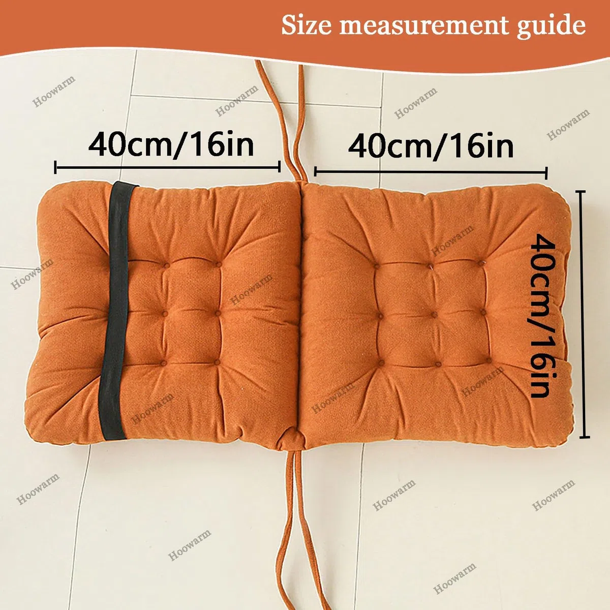 Juego de 1/2/4 Cojin para Sillas con Respaldo para Exterior/Interior/Cocina/Oficina/Terraza/Jardín Cojin de Asiento 40x40cm con Cintas Cojines para Sillas(1,40x40cm(1PC))