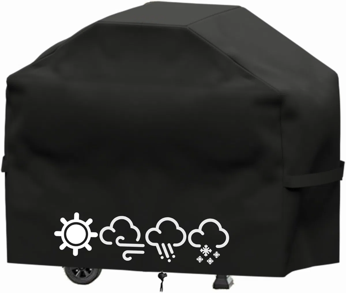Funda para Barbacoa Impermeable, Cubierta BBQ de Parrilla 210D Oxford Protector, Anti-Viento/Anti-Polvo/Anti-Humedad, Resistente al Desgarro/Agua/Lluvia/Nieve/Sol (100X60X90 cm)