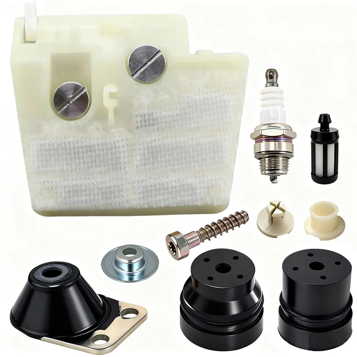 ZAMDOE Amortiguador de Vibraciones con Anillo de Goma de Repuesto para Stihl 026 024 MS240 MS260 Motosierra para1121 790 9901 1121 790 9912 1121 790 9909 con 1121 120 1617 Filtro de Aire y bujía