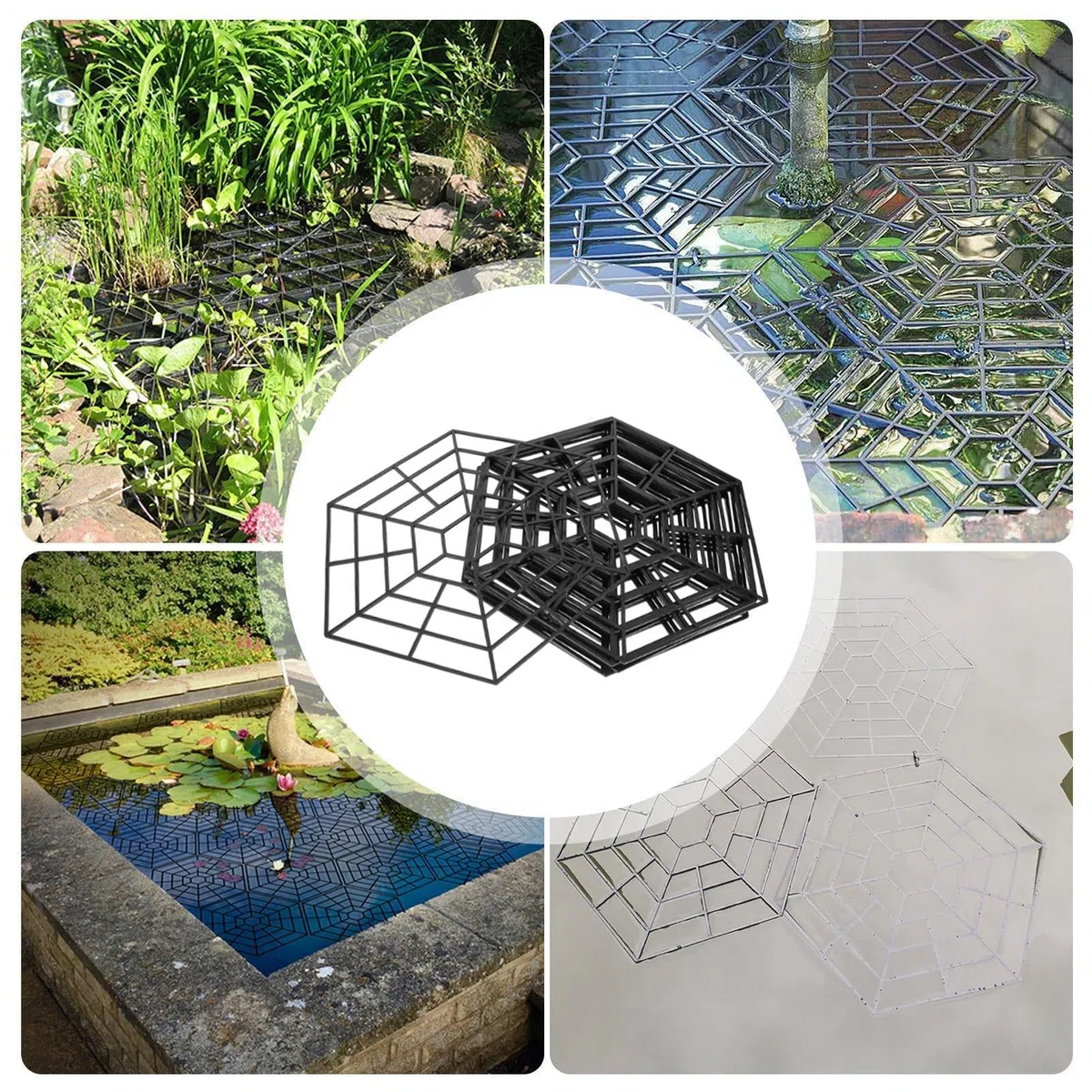 Red Flotante para Estanques,Malla Flotante Anti Pájaros Y Peces - Malla Hexagonal Resistente, Ahuyentador De Garzas Y Protección para Camarones contra Aves