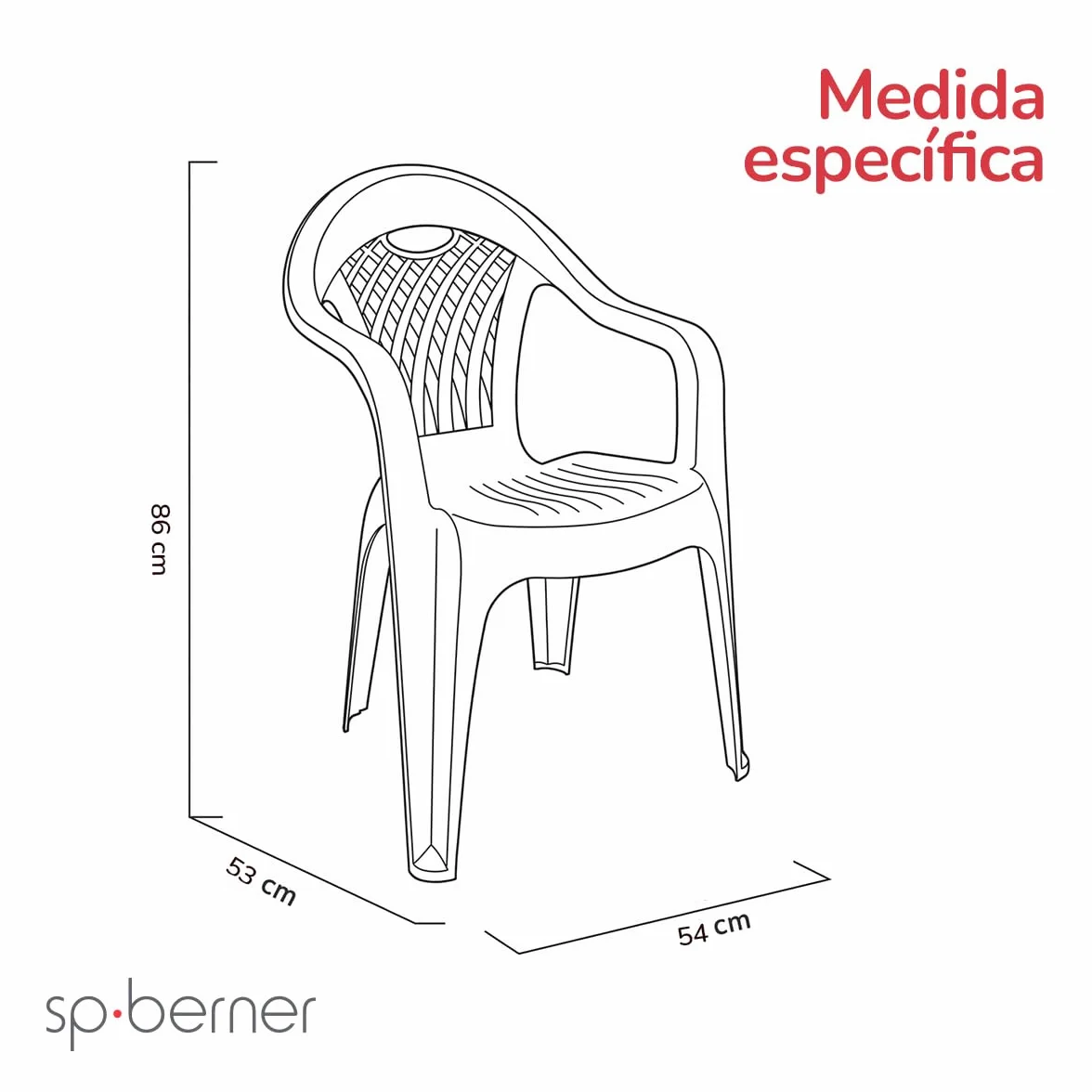Sp berner - Cancún verde. silla de resina