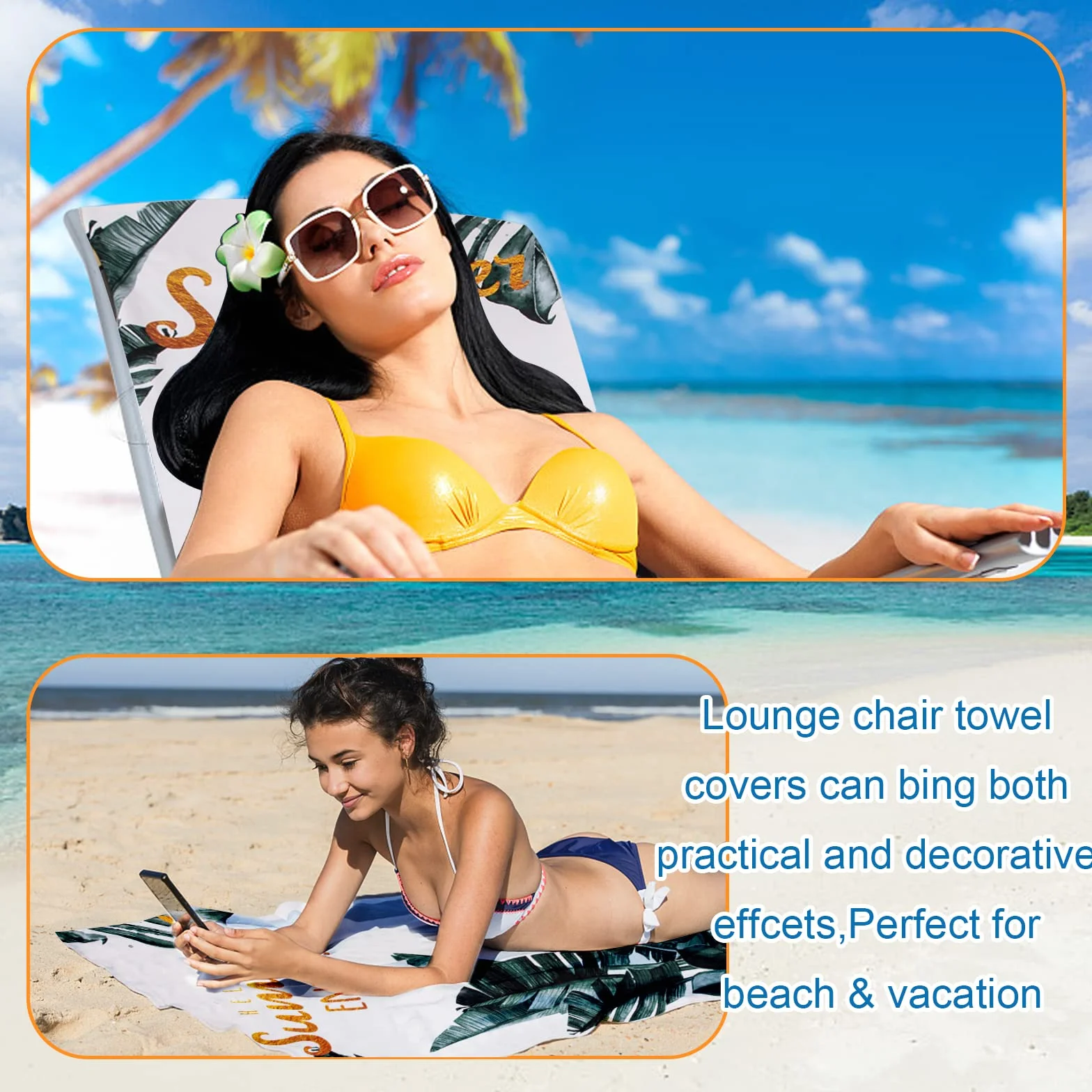 Fundas Tumbona con Bolsillo,Toalla de Playa de Secado rápido para Silla de Playa/Colchoneta Tumbona Jardin,Funda Protectora para Cojines Tumbonas,Microfibra Cubierta para Silla de Piscina