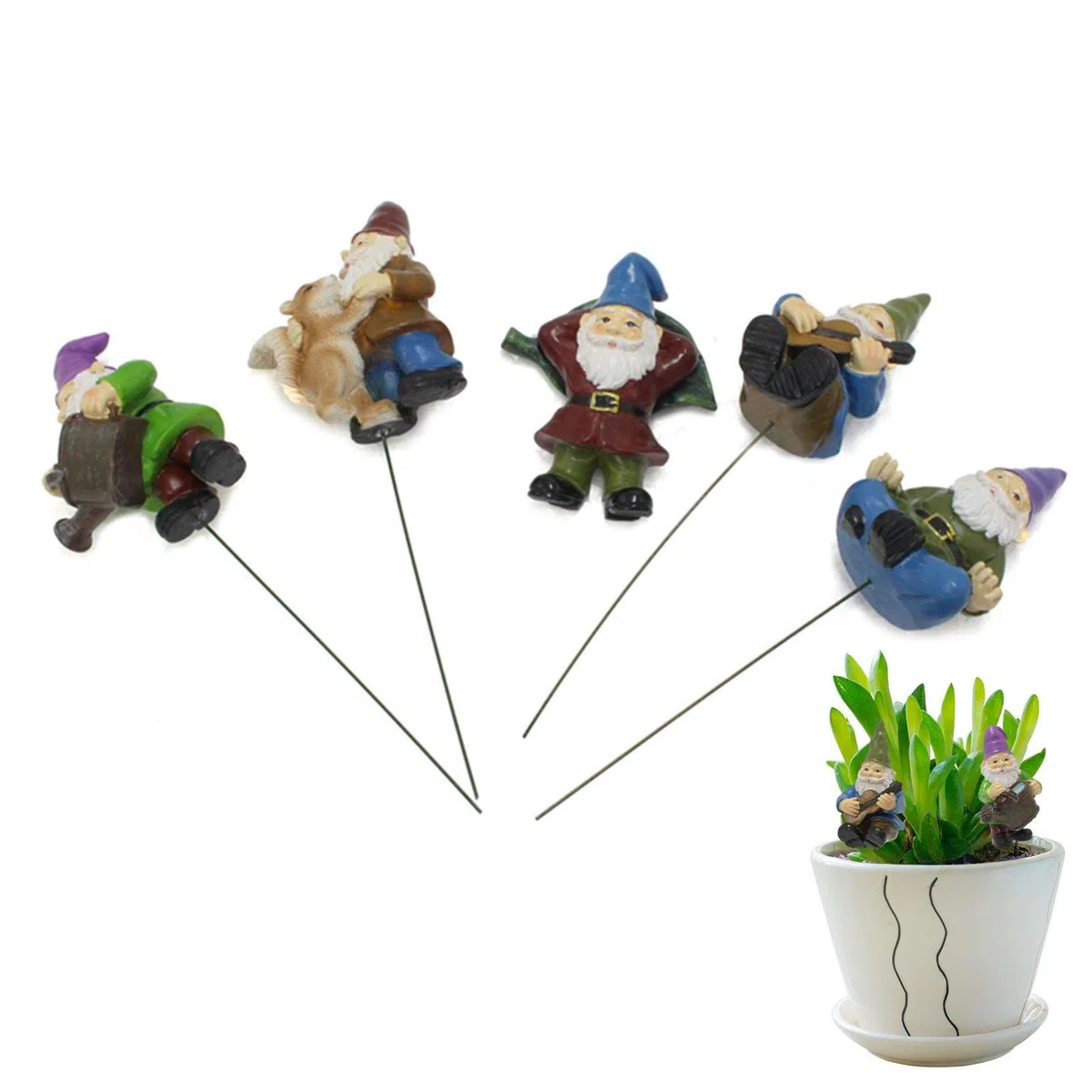 WEITING figuras jardín enano en miniatura | Figuras y accesorios para macetas al aire libre o patio decoración