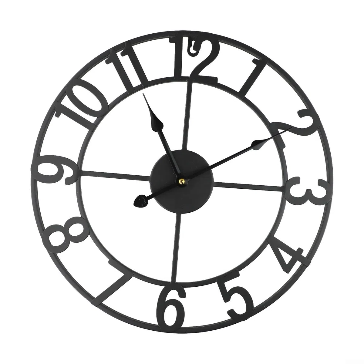 Reloj de pared de metal vintage para exteriores, resistente a la intemperie, decoración de jardín para patio, porche, piscina, pieza de lectura grande y silenciosa para casa de campo, cocina