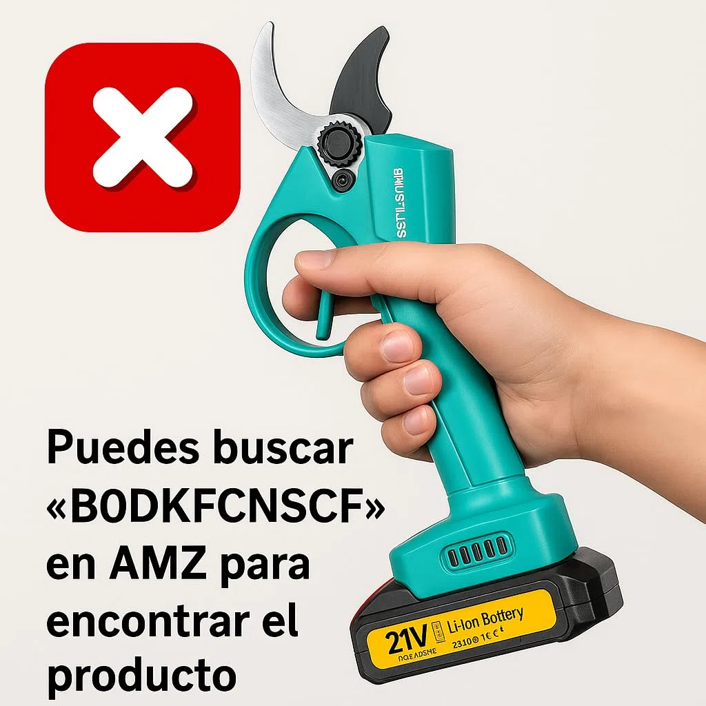 Tijeras De Podar Inalámbricas, Eléctricas, De Jardinería, con Hoja De 40 Mm y Doble Filo, De Acero Sk7, Resistentes a La Oxidación, Ideales para Podar Ramas Gruesas, Huertos y Viñedos.
