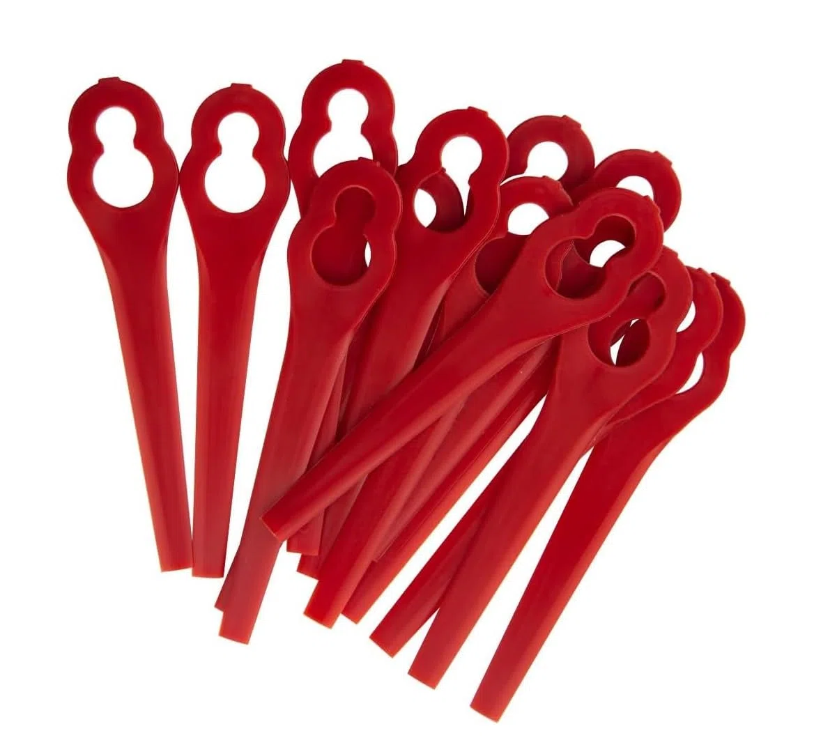 100 piezas cuchillas de repuesto compatibles para cortacésped Einhell cuchillas de repuesto cortabordes de plástico…