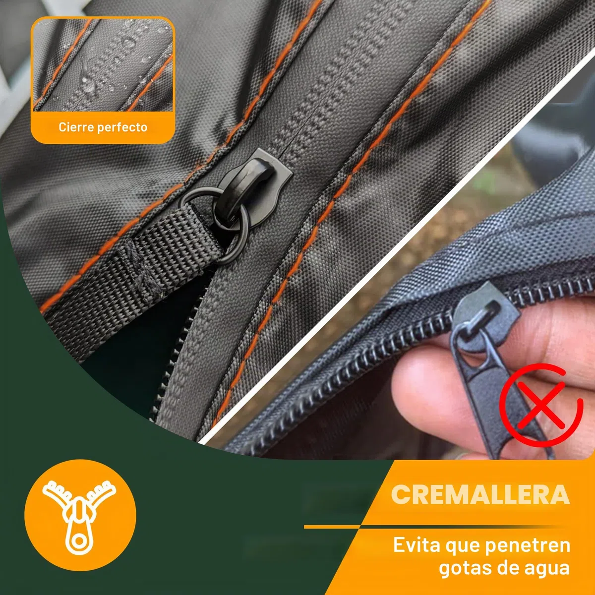Enzeno Funda para sombrilla, hasta Aprox. 200 cm, 300 cm de diámetro, Funda para sombrilla, Resistente al Agua, Resistente a los Rayos UV, con Cremallera Impermeable (190x30/40/50 cm)