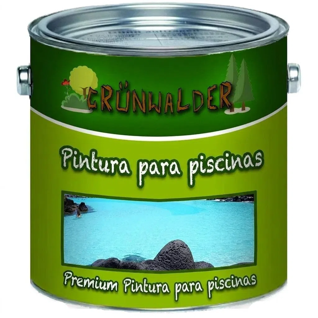 FARBENLÖWE Grünwalder pintura para piscinas premium pintura para piscina en Azul, Blanco, Verde, Verde mar, Gris, Gris antracita, claro estanque no tóxica y resistente al agua (1 L, Azul)