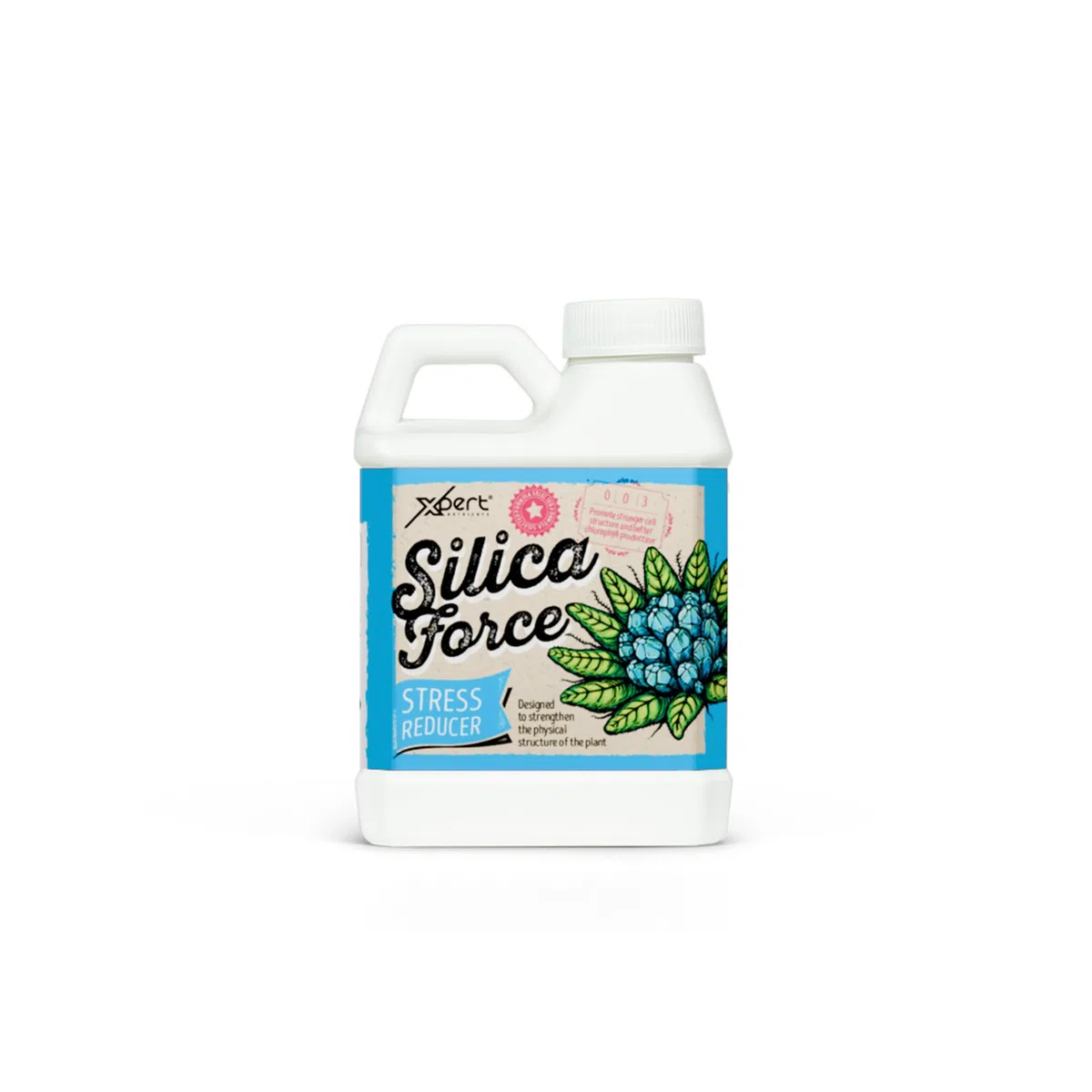 Silica Force (250 ML) - Suplemento de Silicio Reductor de Estrés Aditivo de Sílice, Tallos Saludables y Hojas Verdes, Nutriente Líquido Universal para Plantas Fuertes
