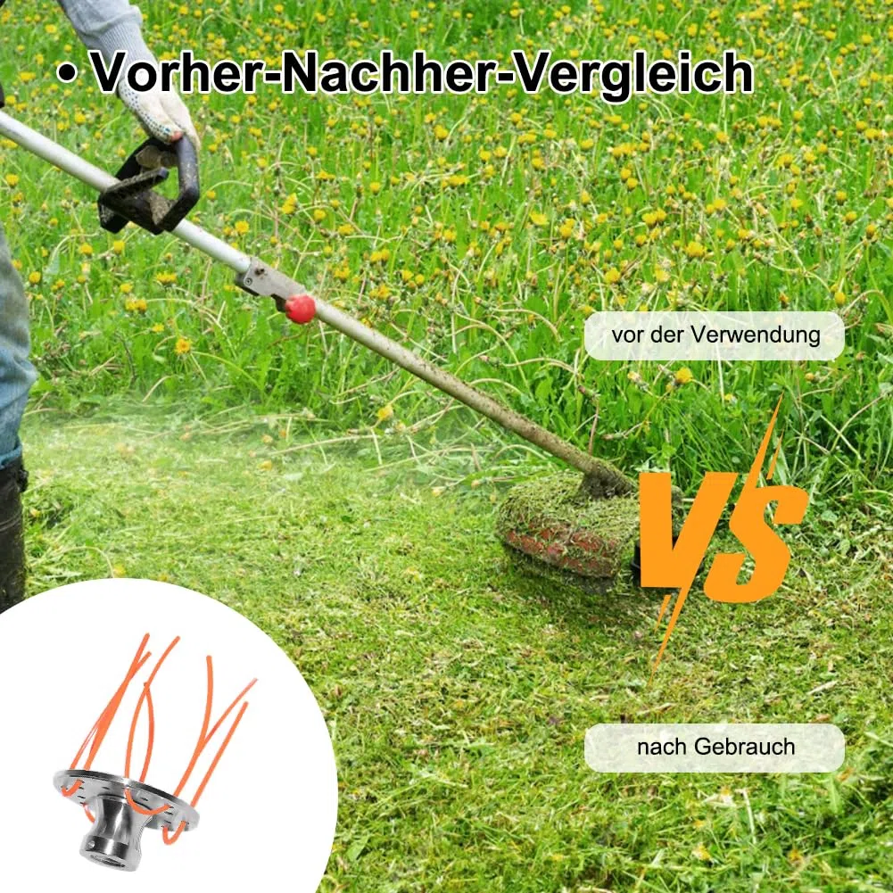 Cepillo para desbrozadora de malas hierbas, de aluminio con hilo de nailon de 32 raíces, cepillo universal para hierba silvestre, cabezal de recortador para desbrozadora, accesorios para jardín