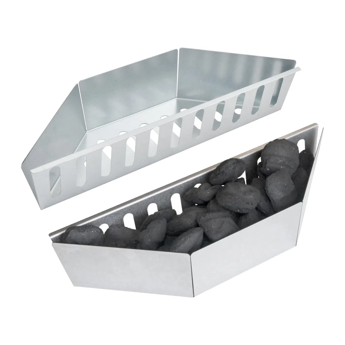 Cesta de carbón para barbacoa Weber - Accesorio BBQ para parrillas de bola de 57 cm - Cestas de carbón y bandeja de carbón - Compatible con las parrillas de carbón Weber 7403 y One-Touch