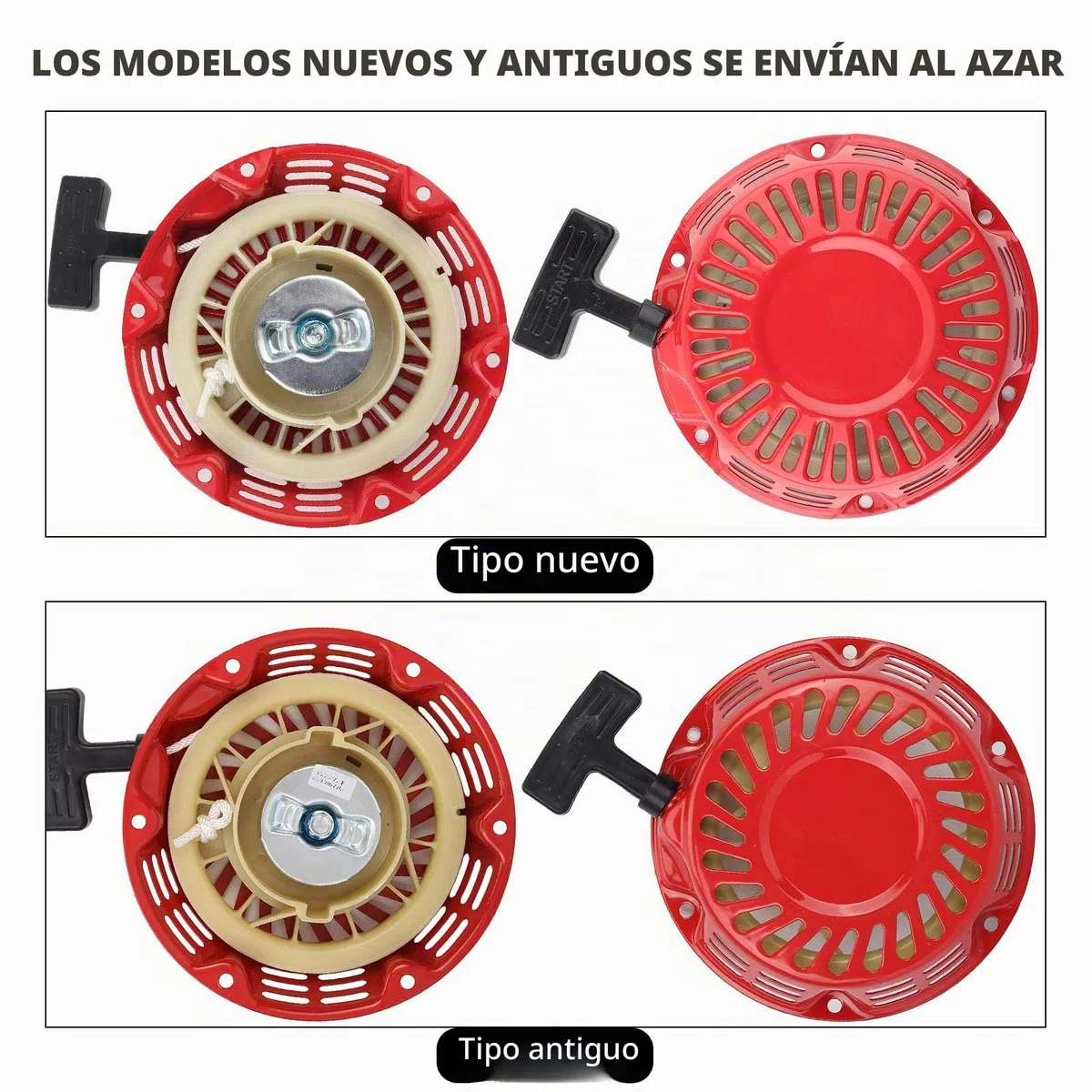 Arrancador de Retroceso del Generador, Arrancador de Retroceso del Generador de Gas para Generador 168F 170F 2-3KW, Piezas de Repuesto