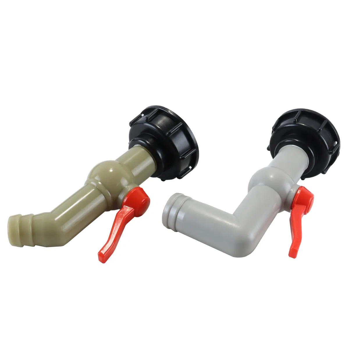 Ubric Paquete de 2 válvulas de Escape IBC Accesorios para Tanque de Agua, una Bola de ángulo Recto y una válvula de Bola Inclinada