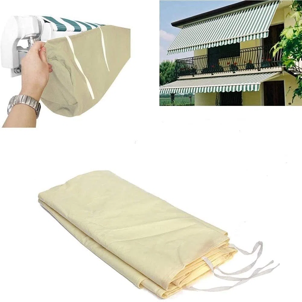 Funda Protectora Toldos, Cubierta De Toldo Pared, Retráctil Enrollable Protección Solar Impermeable contra la Nieve de Polvo, para Jardín Al Aire Libre y Patio (3.5)