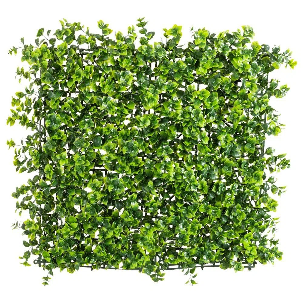 LOLAhome Jardín Vertical Artificial Estilo Enredadera | 1 Panel de 50x50 cm | PVC: 5 años protección UV | Realista y Elegante, Fácil instalación | para Interior y Exterior | Jardín Vertical