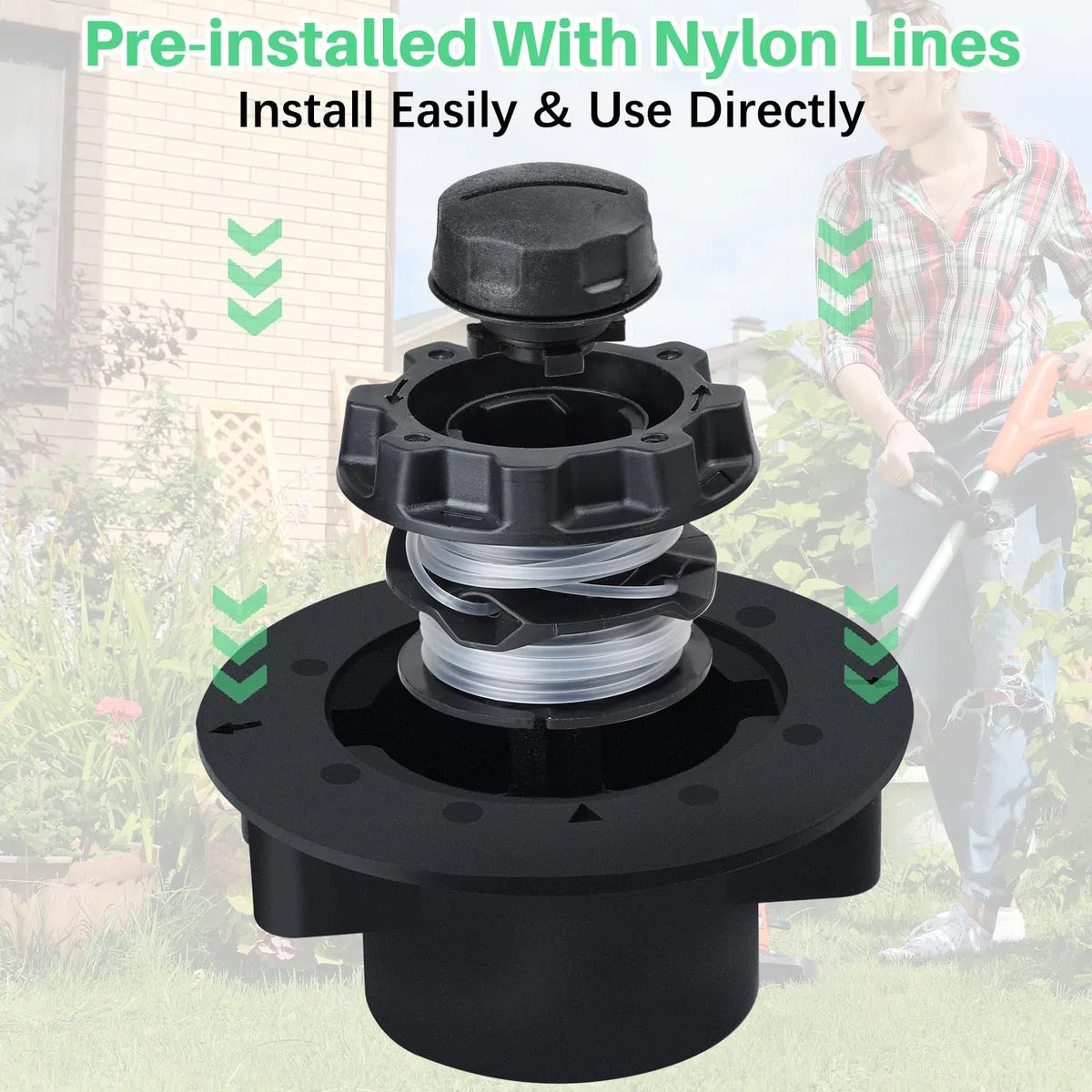 Autocut C5-2 Cabezal para STIHL Desbrozadora FS40 FS45 FS46 FS50 FSE60, Cabezal de Hilo Autocut C 5-2 Bobina Duradero Repuesto Hilo de Corte Accesorios Trimmer Head (1-Pack)