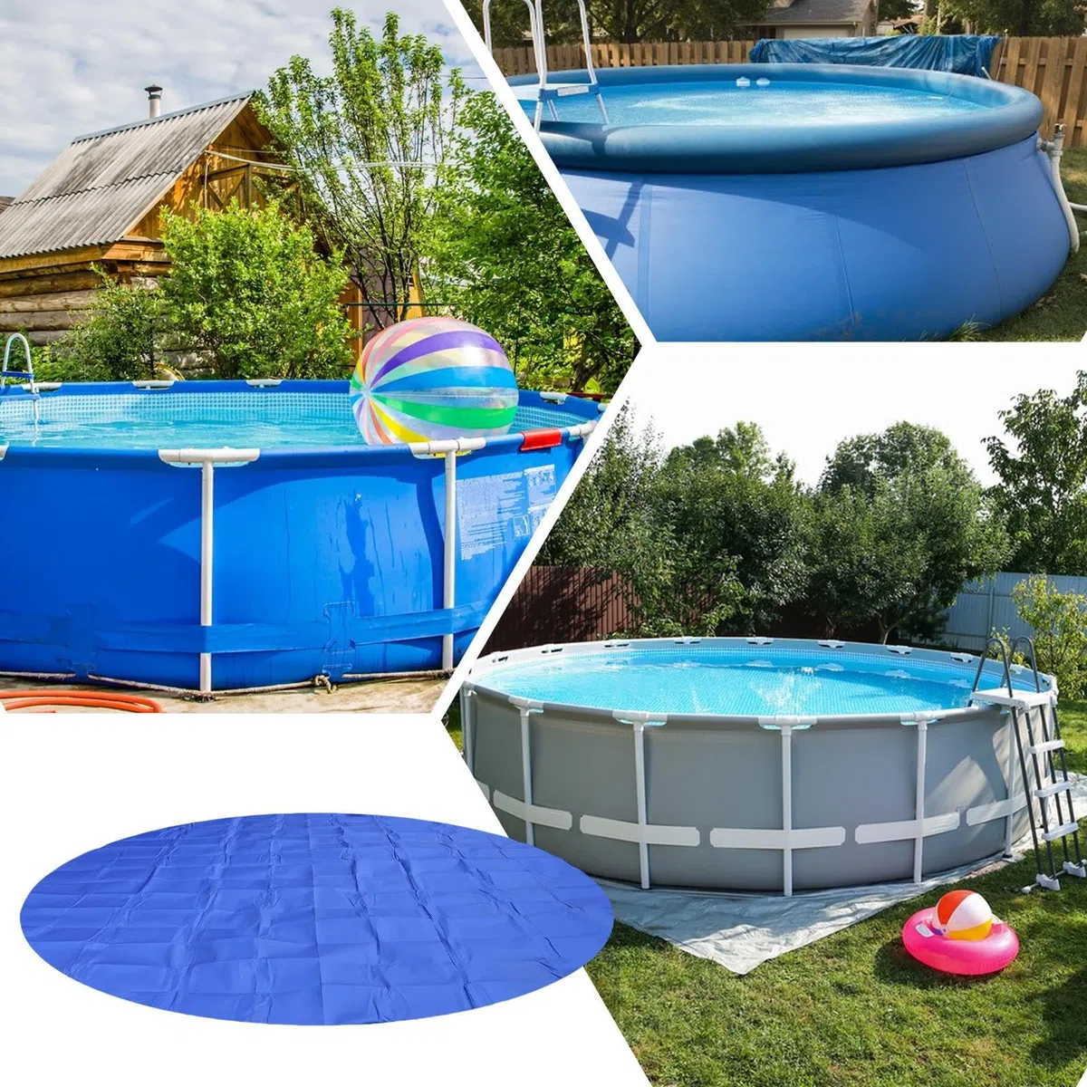 Almohadilla para Liner de Piscina - Lona para Revestimiento De Alberca Exterior - Tela Reforzada Acolchada Protectora para Fondo De Natación Barca Muebles