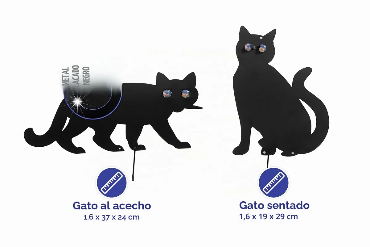 Maximex pájaro Ahuyentador Gatos Juego de 2, Negro, 1.6 x 37 x 29 cm, 71964900